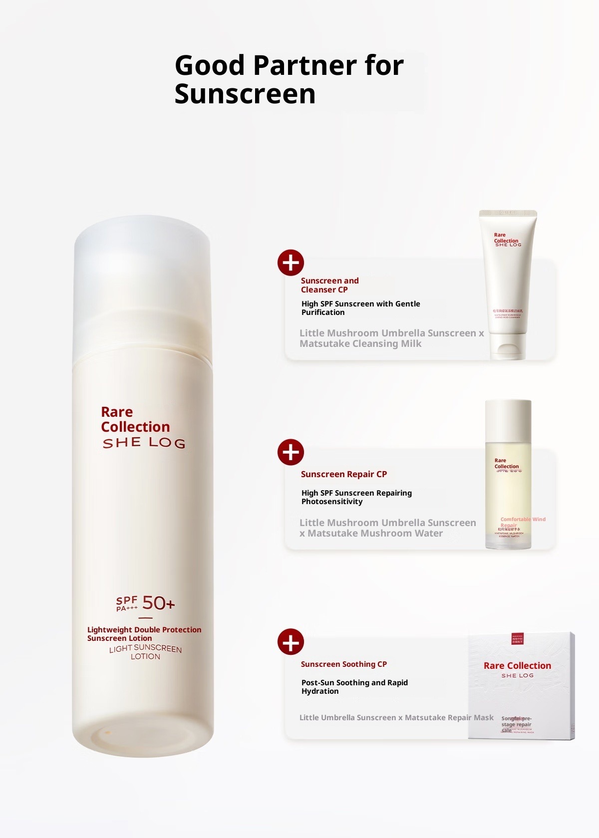 SHE LOG Sunscreen Lotion SPF50 for All Skin Types and Outdoor Use - Image 3