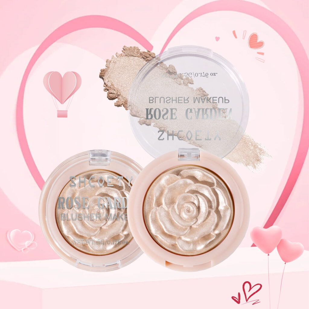 Rose Patterned Blush Buildable, Natural Glow for Cheeks
