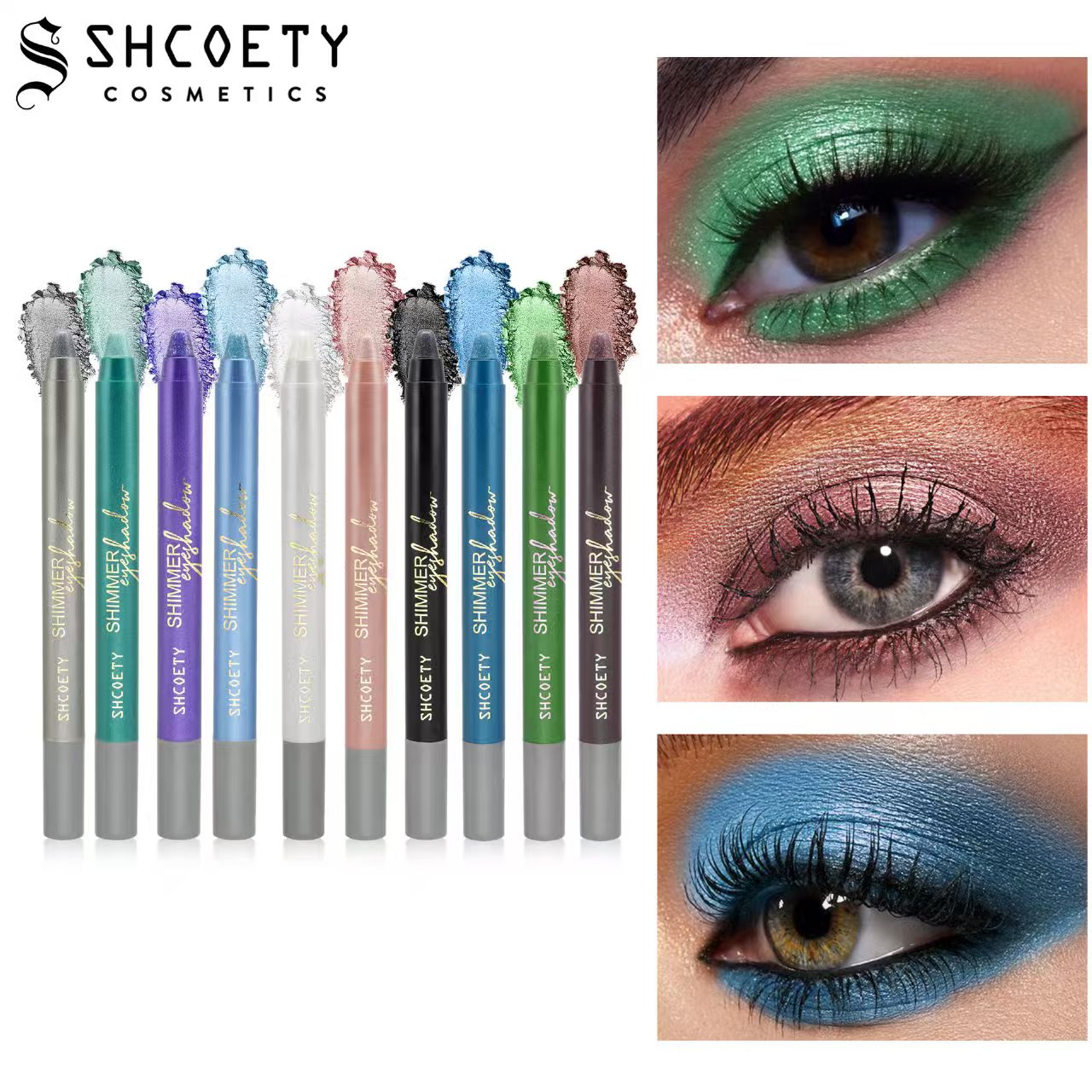 10 Color Eyeshadow Pencil Set – Long Lasting Waterproof - Image 3