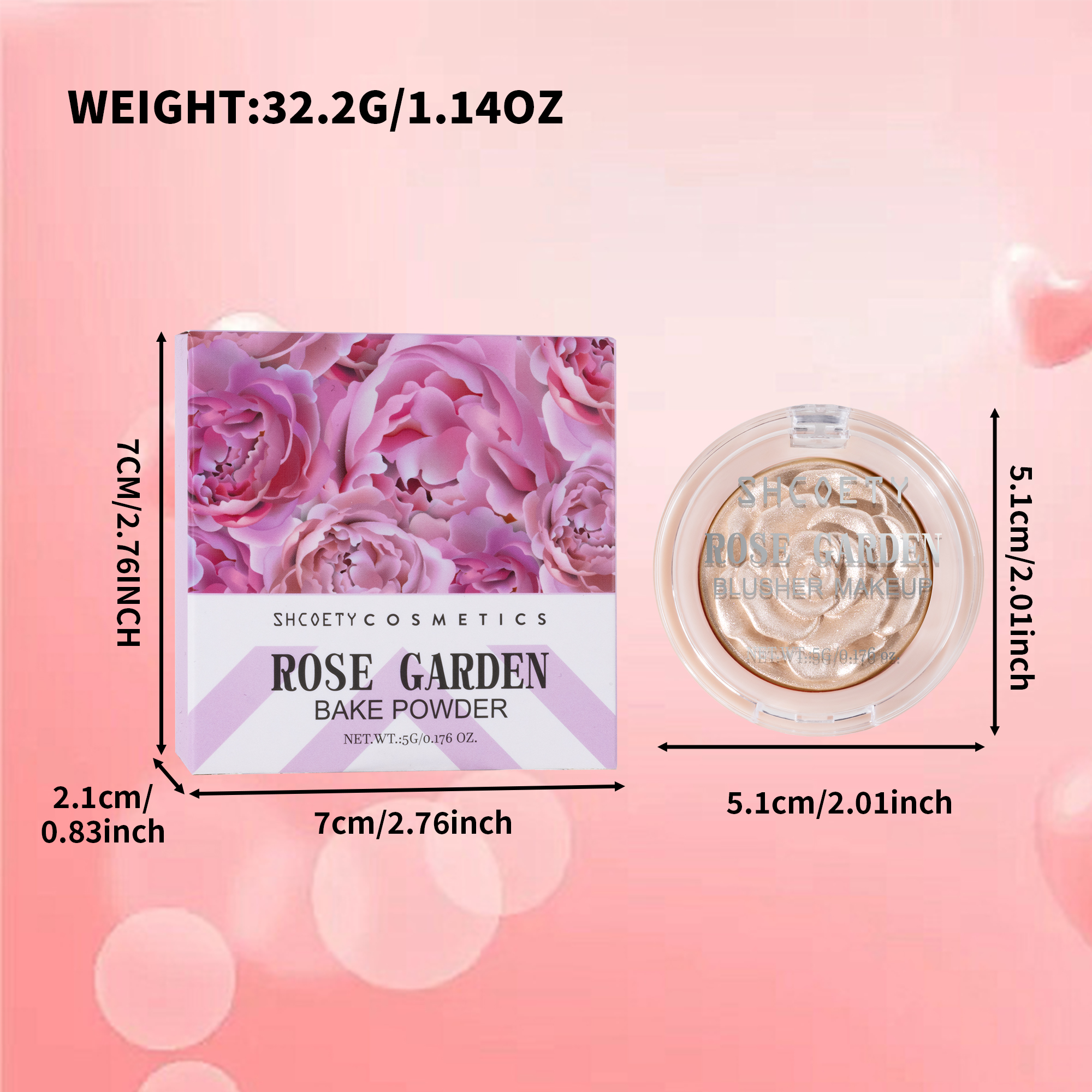 Rose Patterned Blush Buildable, Natural Glow for Cheeks - Image 5